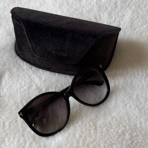 Tom Ford Alicia Black Gradient Round Sunglasses